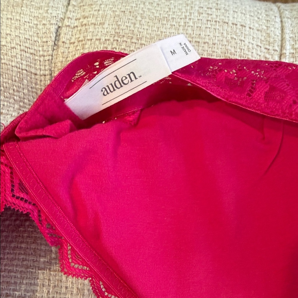 Auden Lace Halter Bralette in Bold Pink - Picture 3 of 6